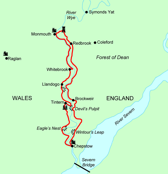 Wye Valley Short Break - Circular map